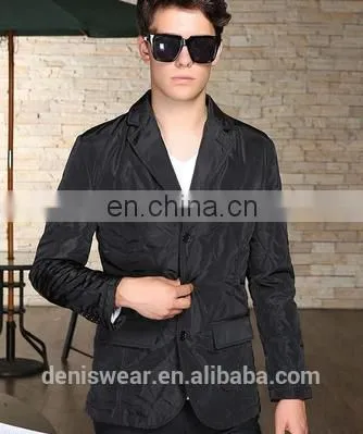 Spring And Autumn Fashion Casual Suit Collar Mens Quilted Short and Slim Fit Jacket