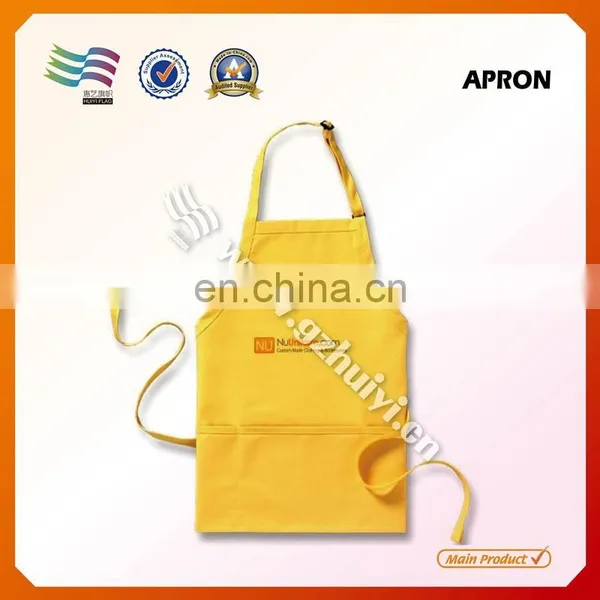 High Quality Polyester Fabric Blue Silk Screen Printing Promotional Kitchen Apron photo-2