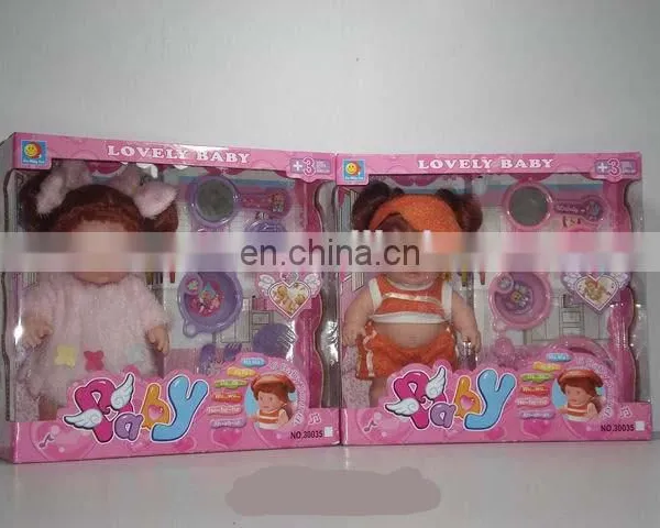12 "music Flash Walking Doll With a Shopping Cart,lovely Baby Toy Dolls With Smell photo-4
