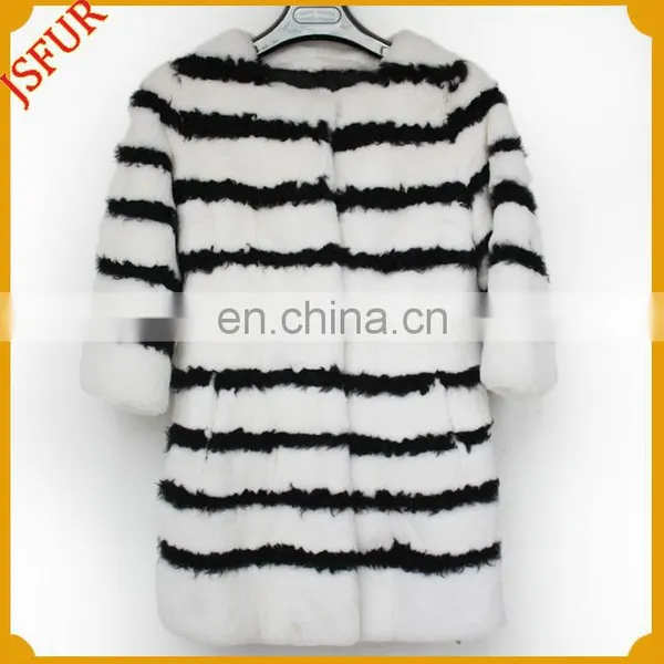 2015 Elegant Winter Coat With Round Collar Women's New Design Fur Coat With 100% Real Rabbit Fur photo-5