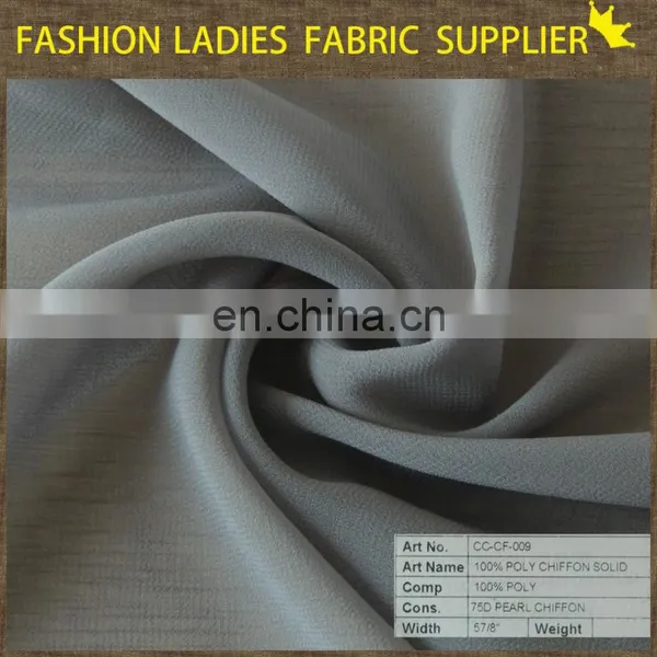 Wholesale Polyester Chiffon Fabric Red Dyeing Fabric Shaoxing Textile 100 Polyester Fabric photo-6