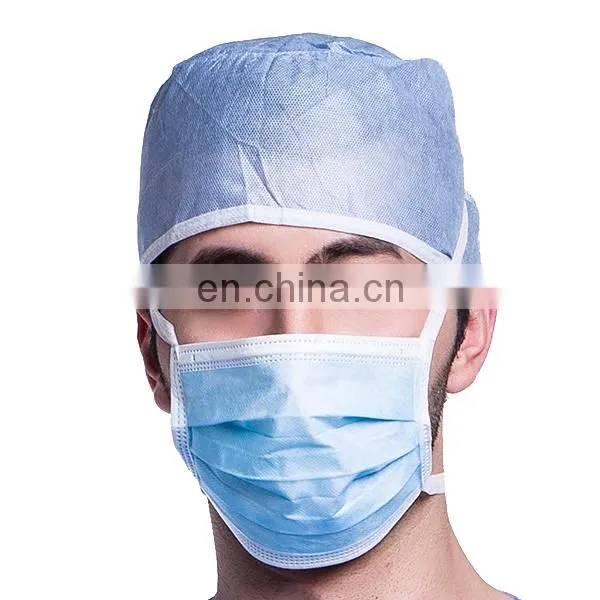 Disposable Mouth Covers / Face Masks (3-ply, Non-woven) and Non Woven Doctor Cap photo-3