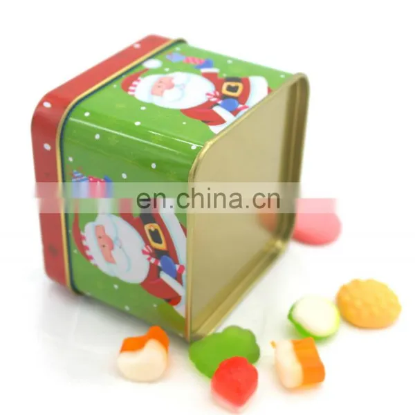 2017 Sweet Square Christmas Gift Meatl Tin Can Packaging Manufacturer photo-4