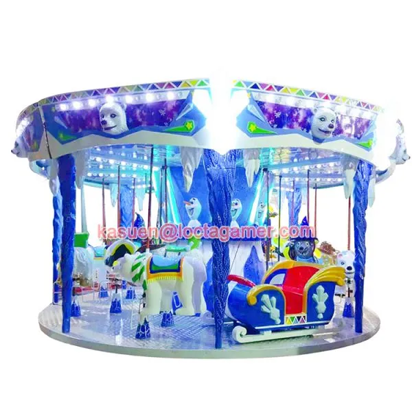 Zhongshan High Quality Amusement Equipment Children Playground Merry go Round Ice Age Carousel Earn Money, Rides photo-2