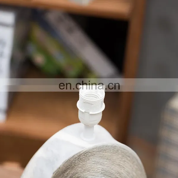 China Wholesale Cheap Hotel Bedside Lamp Custom Vintage White Office Table Lamp Ceramic With Logo photo-4