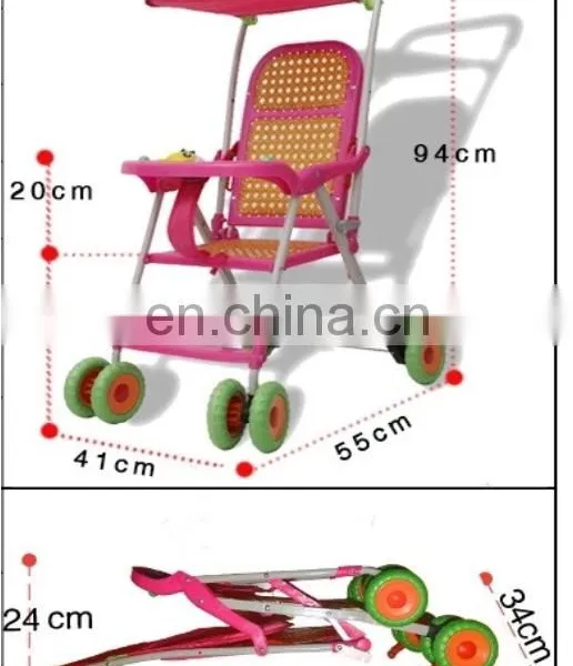 Rattan Baby Stroller Super Light Foldable Infant Pram Pushchair photo-5