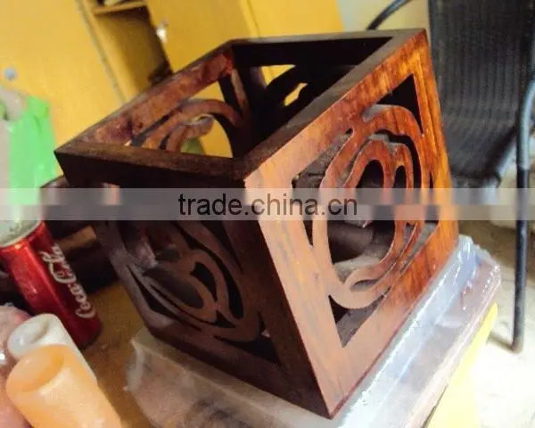 Salt Lamps Wooden Base