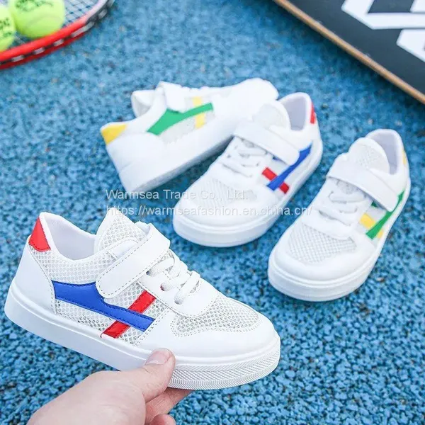 Boys and Girls Breathable Net Shoes Summer New Mesh Children's White Shoes Sneakers Elementary and Middle School Students Soft-soled Sneakers Sports Shoes photo-4