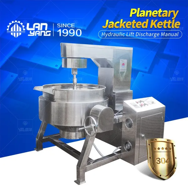 50L Gas Frying Pan ，stainless Steel Gas Heating Drum Mixer， Beef Jerky Equipment ，horizontal Gas Frying Pan photo-2