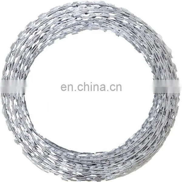Low Price Galvanized Hot Dipped Galvanized Blade Barbed Wire Concertina Razor Wire photo-2
