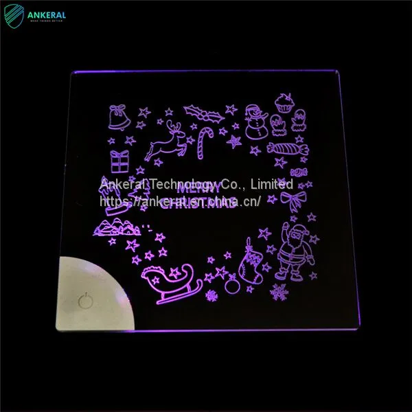 New Arrivals Laser Painting LED Christmas Glow Gift Cards Best Promotional Gifts for Kids photo-2
