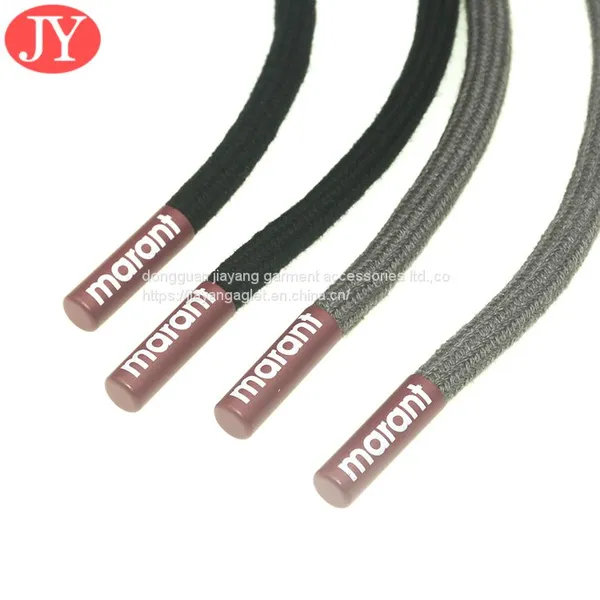 25mm Shiny Blak Plastic Shoelace Aglet Blank Shoelace Coed Ends for Hoodie/sport Pants photo-5