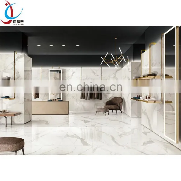 Плитка для пола из мрамора Carara White размером 600*1200 мм, полностью полированная
