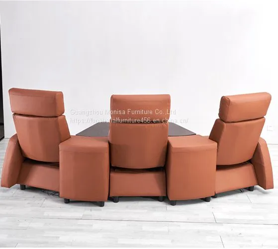 New Italian Minimalist Streles Smart Cinema Sofa Villa Luxury Vip Home Studio Leather Sofa photo-4