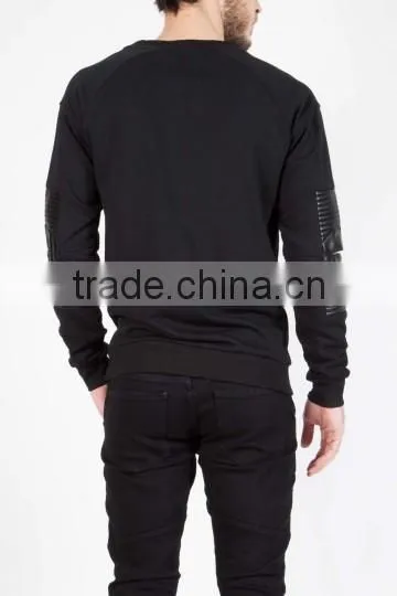 Black Color Sweatshirt/Black Color Sweatshirt With Patch/different Variety of Sweatshirts photo-2
