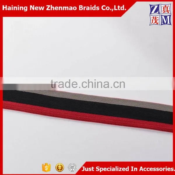 Custom 30/40/50/60mm Striped Soft Elastic Ribbon photo-5