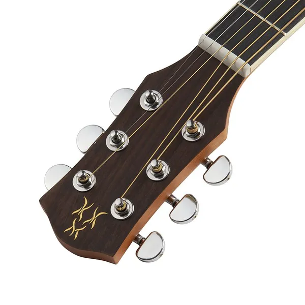 YAN 41-inch DC Bucket Spruce Top Mahogany Backsides Plywood Folk Guitar N-14 Guitar Factory photo-5