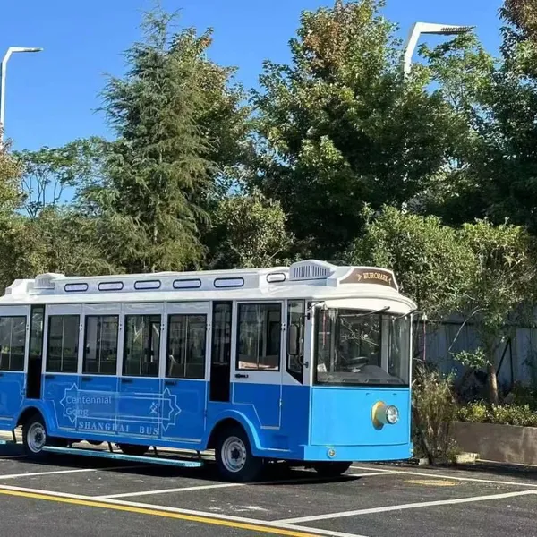 Source Product - 23-seater Fuel-powered Sightseeing Vehicle - Enclosed Sightseeing Vehicle With Doors and an Engine photo-2