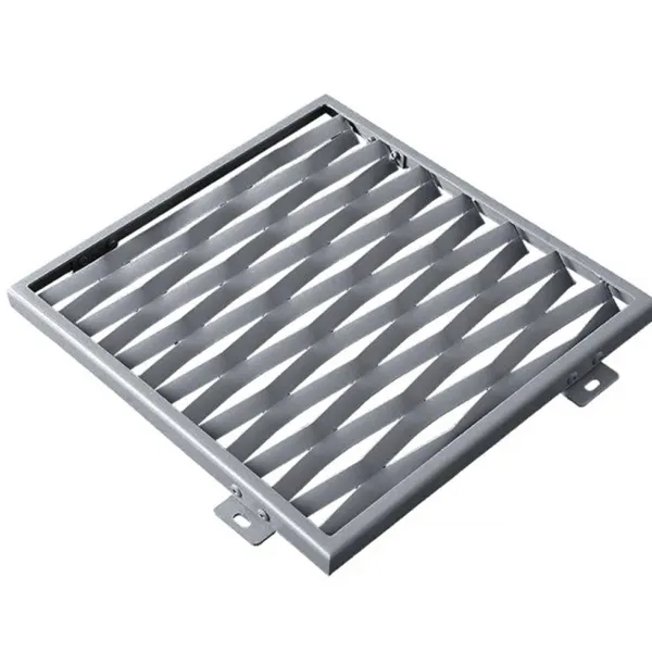 Exterior Wall Cladding Weather Resistant Sculptural Diamond Mesh Aluminum Panel