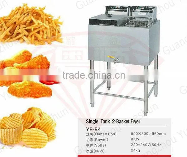 China Factory Freestanding Single Tank Double Basket Electrical Deep Fryer photo-5