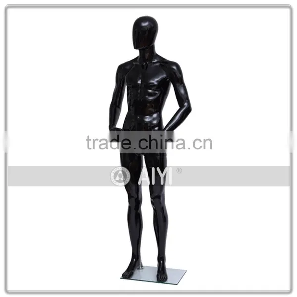Black Glossy Male Jewelry Mannequins For Designing Clothes photo-2