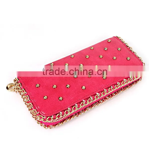 Zipper Women Purse With Rivet photo-3