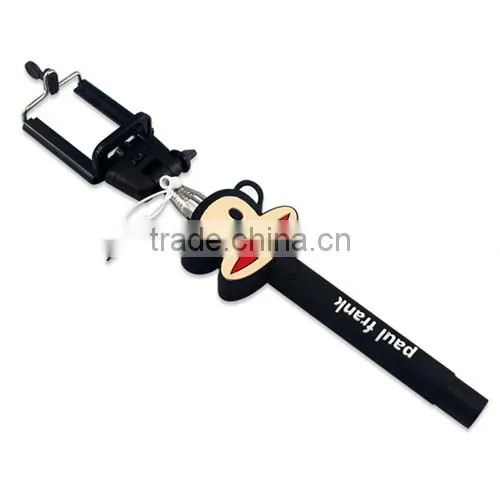 China Wholesale Cartoon Selfie Stick With Cable photo-6