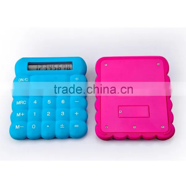 Very Cute 8 Digital Colorful Silicone Eletronic Calculator photo-6