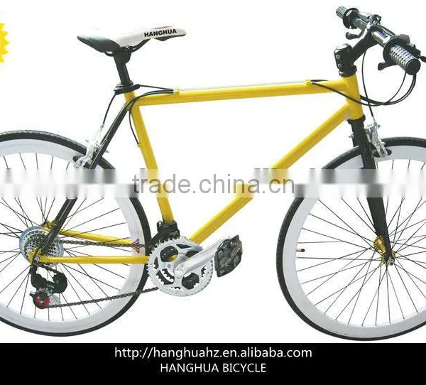 HH-FG08 700cc Yellow Fixed Gear Bikes Wit Factory Price