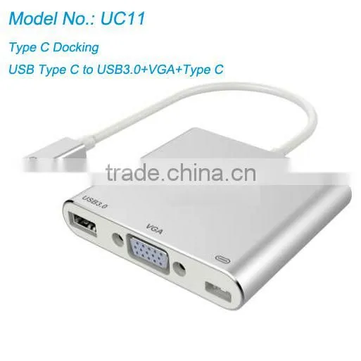 Type C Product -USB Type C to USB3.0+VGA+Type C