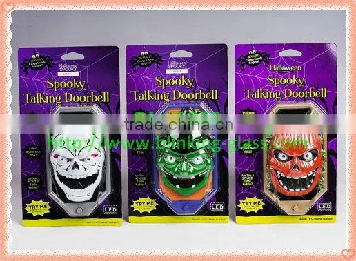 Hot Sale Halloween Spooky Time Pumpkin Electronic Doorbell With Talking Spider