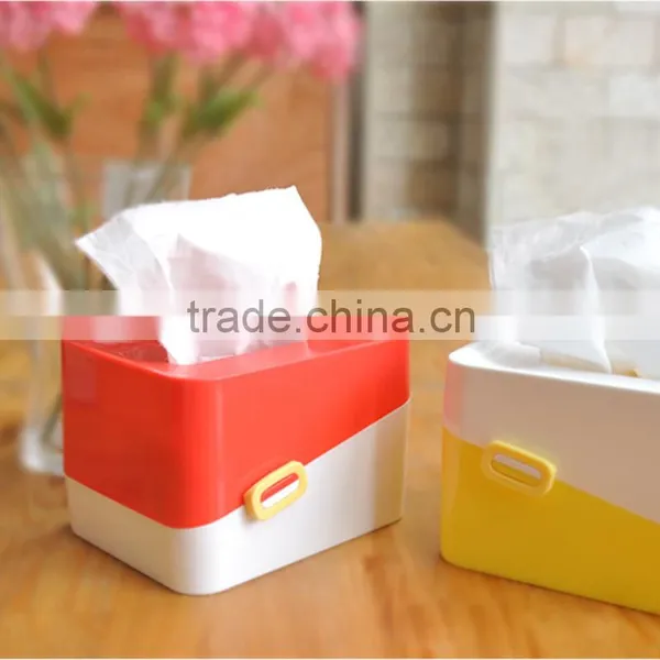 Eco-friendly Mini Plastic Decorate Square Tissue Box photo-2