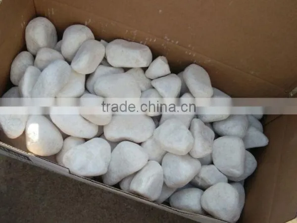 Popular and Hottest Snow White Tumbled Pebbles On Sales photo-4