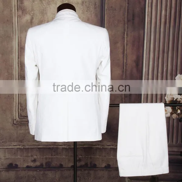 2016 New Product Fashion Italian Style Wholesale Oem Manufacturer Formal Dress Gem Embroidery Men Wedding Suits Pictures photo-3