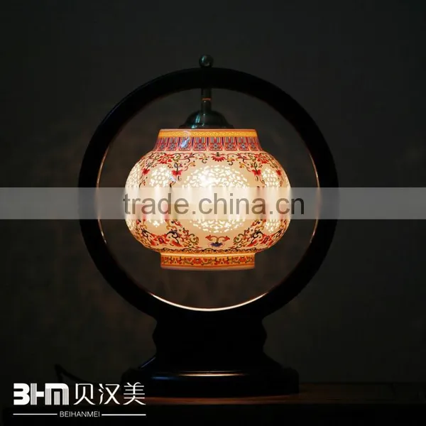 China Famille Rose Wholesale Ceramic Lamp for Home Lighting photo-3
