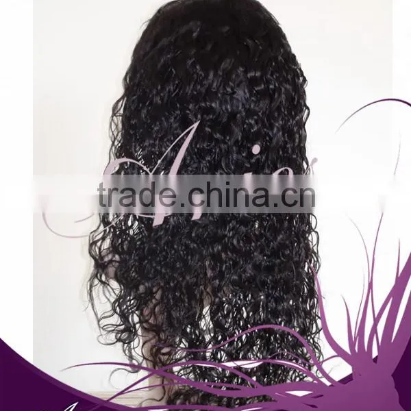 Best Seller Black Women Virgin Hair Wet and Wavy Full Lace Wig photo-4