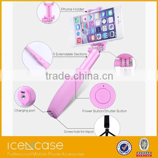 2016 New Products Wireless Bluetooth Mini Selfie Stick With Shutter Function photo-5