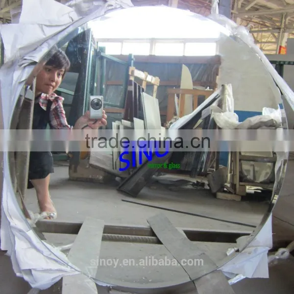 3mm to 6mm Decorative Unframed Bevelled Edge Round Mirror, Round Wall Mirror For Interior Applications photo-3