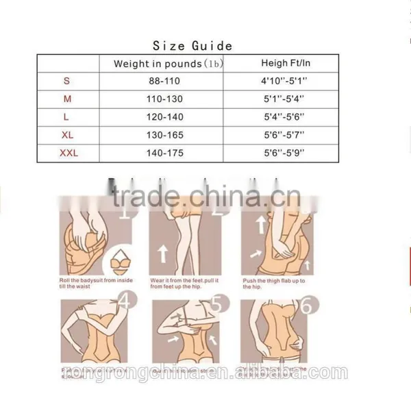 Women's Shapewear Long Sleeve Open Crotch Body Shapers Plus Size photo-5