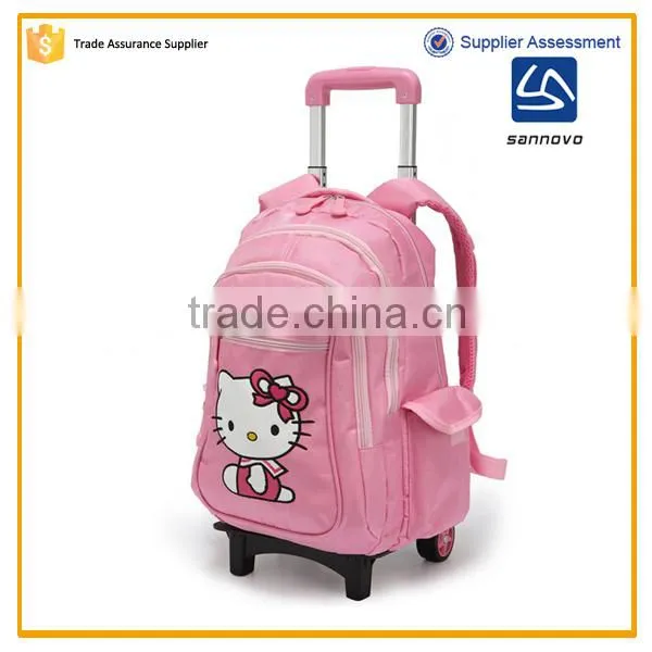 China Factory New Product Stylish Hello Kitty Girl School Trolley Bag Supplier's Choice photo-2