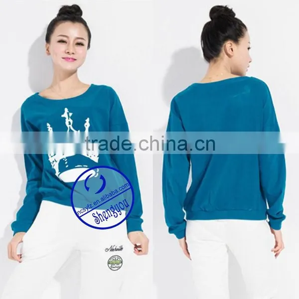 Wholesale Custom Women's Crewneck Hoodies Sweatshirts With Printing photo-5