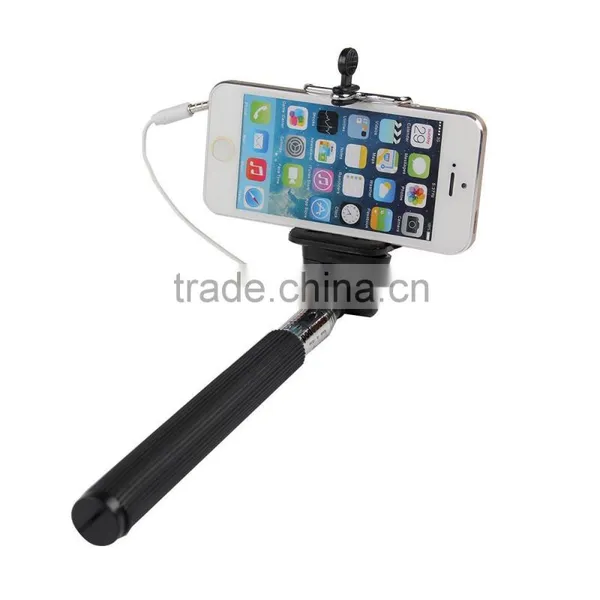 2015 HOT SALE Selfie Stick With Cable, Cable Take Pole Selfie Stick photo-3