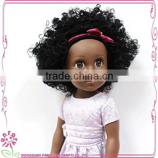 Fashion 18 Inch Vinyl Doll African American photo-5