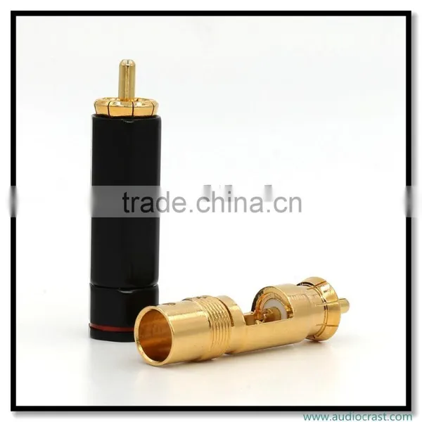 OEM Black Print Gold RCA Connector Cables Audio HIFi Cable photo-5