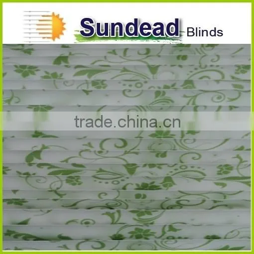 Home Deco Digital Printed Pleated Blinds / 100 % Polyester Fabric Pleated Blinds / Adjustable Pleated Blinds photo-4