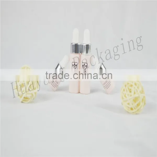 Pink Glass Bottle Frosted Glass Dropper Bottle Cosmetic Bottle With Dropper