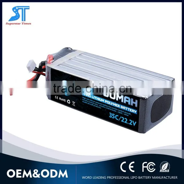 Best Selling Lipo Battery 6s 22.2v Rechargeable Lipo Battery 3300mah With RoHS/CE/UL