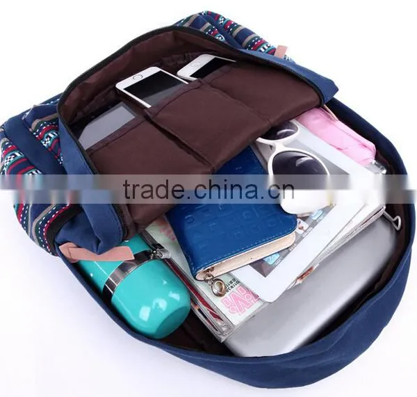 Hot Sale Unique Design Cotton Canvas Backpack Bag photo-5
