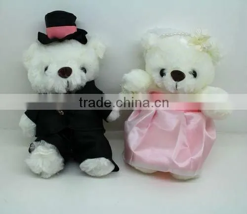 8" Plush Wedding Favor Dress Teddy Bear