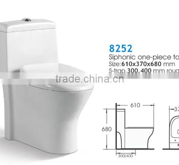 Siphonic One Piece Ceramics S-trap Toilet Cheap Price photo-2